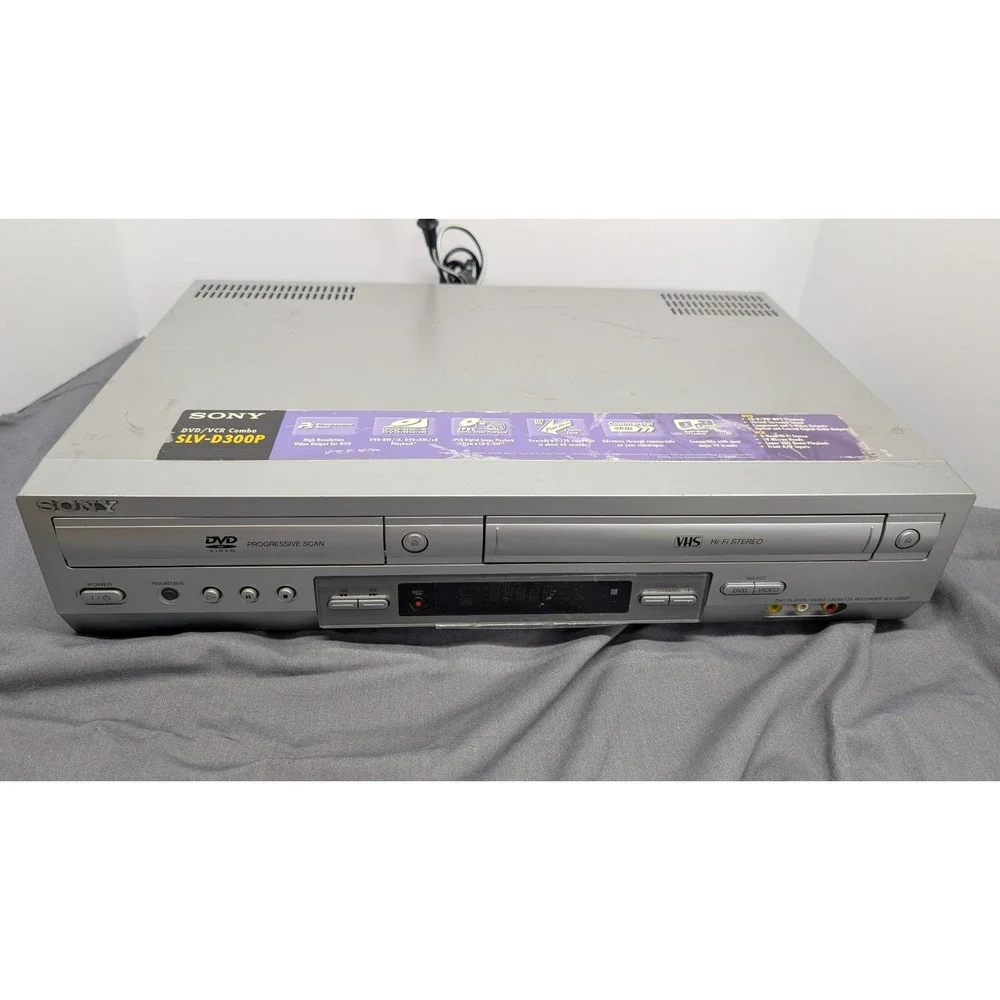Sony DVD/VCR Combo SLV-D300P Progressive Scan Hi-Fi Stereo Player-Tested Works